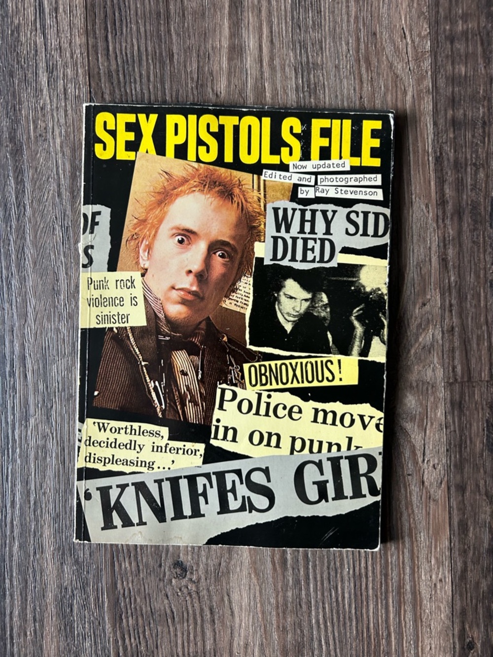 Sex Pistols File Book – Yellow & Black Punk Collage Cover
